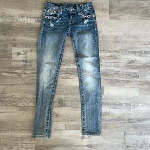 Miss Me Blue Jeans With Bling Size 25